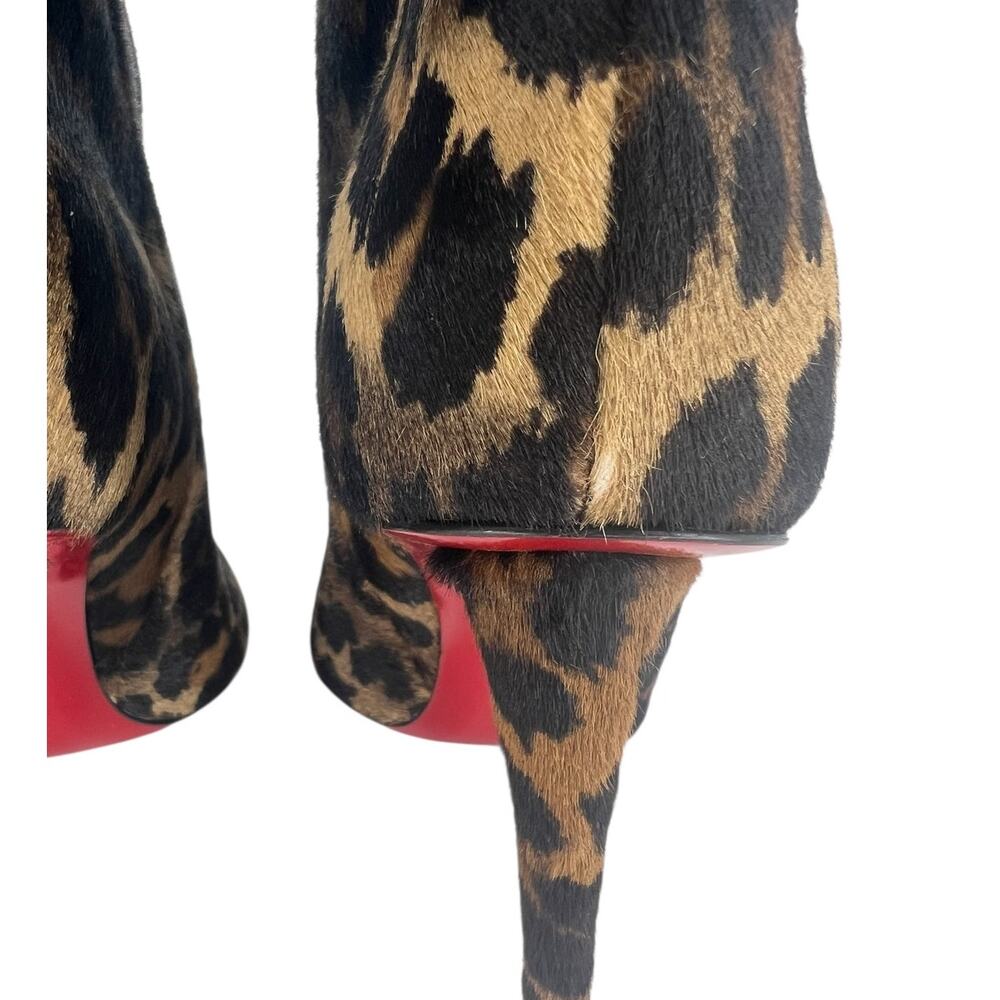 Christian‎ Louboutin Astrilarge Botta 100 Pony Kitty Pointed Toe Boots - Picture 14 of 16